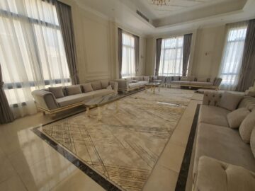 Grand Luxury Upholstered Sofa Majlis Set for High-Ceiling Reception Halls