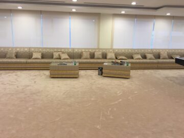 Luxury Fluted White and Gold Accent Wall Panel Backing